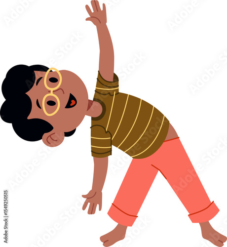 Child Boy Stretching Yoga
