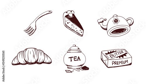Sweet Treats and Warm Drinks Illustration