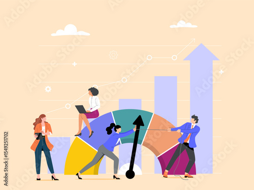 Team collaboration for measuring success, evaluation, analysis or comparison concepts.