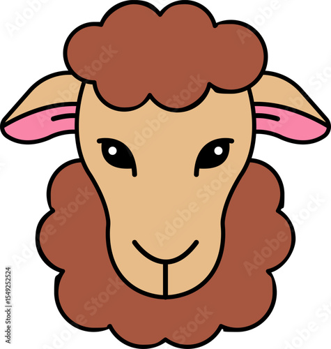 isolate sheep icon vector