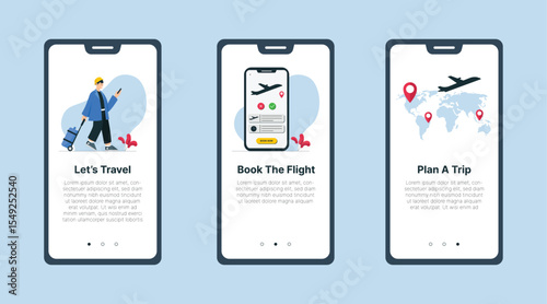 Flight tickets online booking concept buying ticket with smartphone