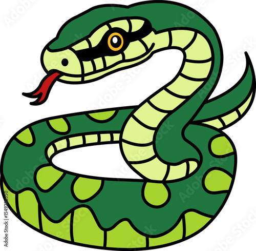 isolate snake icon vector