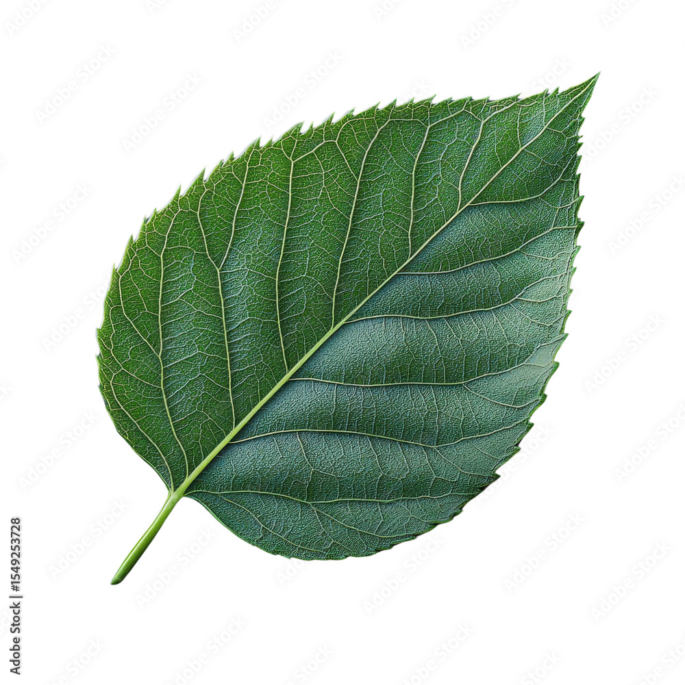 Obraz premium 3d Green leaf isolated on transparent background.