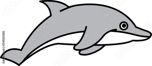 isolate dolphin icon vector