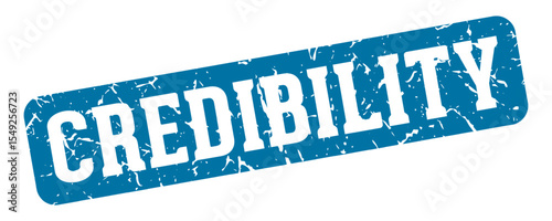 credibility rectangular sign. credibility stamp