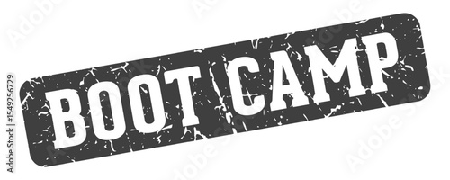 boot camp rectangular sign. boot camp stamp