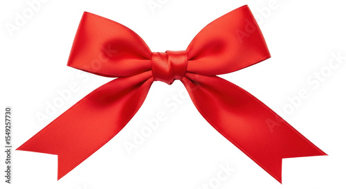 Foto Isolated Red Ribbon Bow