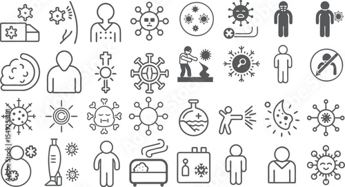 Comprehensive COVID-19 Awareness and Prevention Illustrations