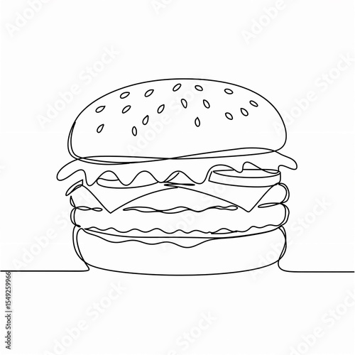 Hand Drawn Hamburger Sketch Illustration