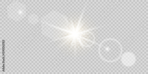Vector transparent sunlight special lens flare light effect.
