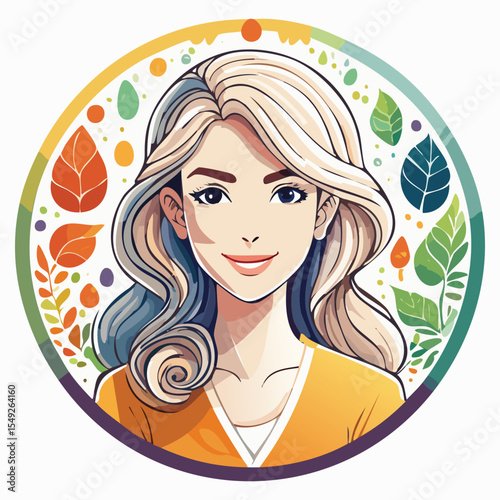 circular logo for an art therapist that works 