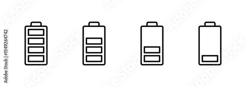 Battery icon vector. battery Charging sign. battery charge level