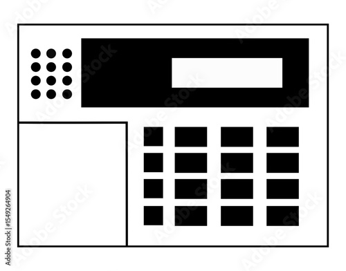 Alarm Icon in Black – Flat Design Symbol for Security, Emergency, and Alert Systems