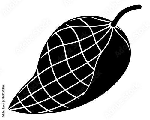 Mango vector silhouette illustration isolated on white background