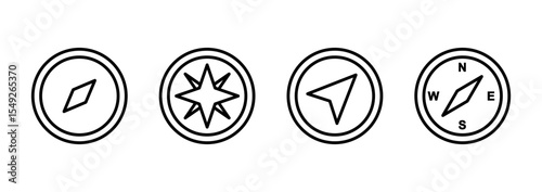 Compass icon vector. arrow compass icon sign and symbol