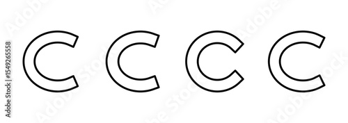 Copyright icon vector. copyright sign and symbol