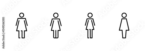 Female icon vector. woman sign and symbol