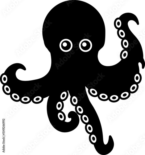 isolate icon vector of octopus