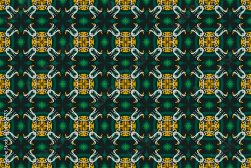 Seamless Interior Decoration Background Design Graphic Symmetric Wallpaper Cloth Texture Perspective Tile Luxury Fabric Template Textile Art Fashion Visual Geometric Digital Endless Shape Pattern.