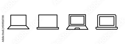 Laptop icon vector. computer sign and symbol