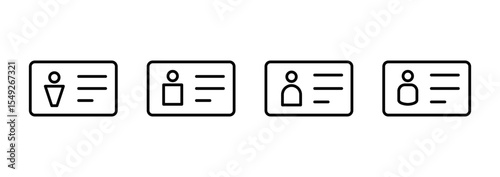License icon vector. ID card icon. driver license, staff identification card