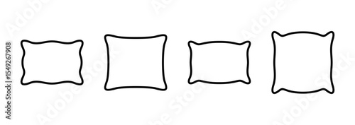 Pillow icon vector. Pillow sign and symbol. Comfortable fluffy pillow