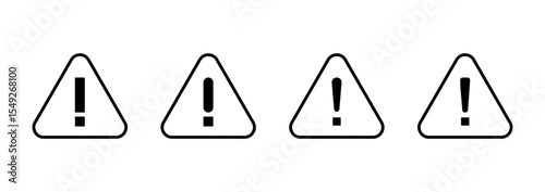 Exclamation danger icon vector. attention sign and symbol. attention sign