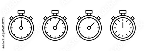 Stopwatch icon vector. Timer sign and symbol. Countdown icon. Period of time