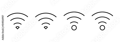 Wifi icon vector. signal sign and symbol. Wireless  icon