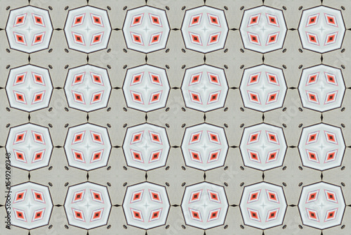 Seamless Interior Decoration Background Design Graphic Symmetric Wallpaper Cloth Texture Perspective Tile Luxury Fabric Template Textile Art Fashion Visual Geometric Digital Endless Shape Pattern.
