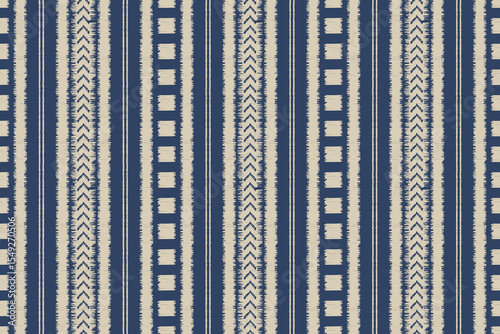 Ethnic abstract ikat art. Aztec ornament print. Geometric ethnic pattern seamless color oriental.  Design for background, curtain, carpet, wallpaper, clothing, wrapping, Batik, vector illustration.