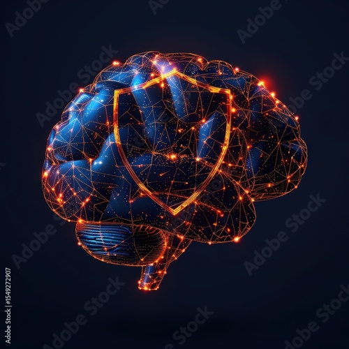 A brain with a network of connected connections