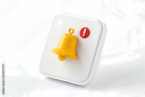 Floating Notification Icon with White Background