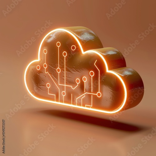 A cloud with a network network on it