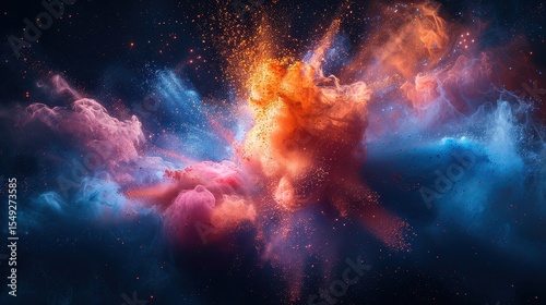 A colorful sky with a lot of stars