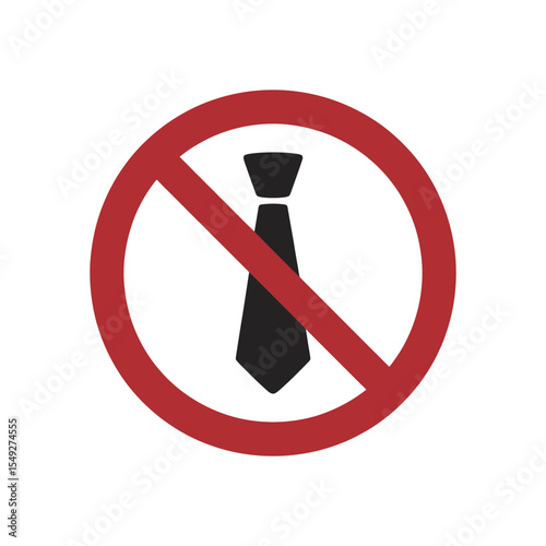 No Tie Symbol: Dress Code Prohibition or Casual Attire Sign