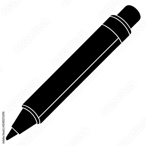 black pen isolated on white