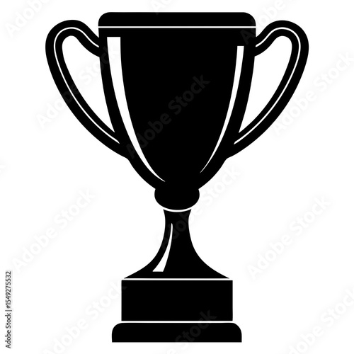 gold cup isolated on white