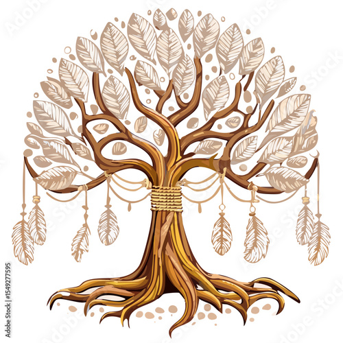 arbre de vie macramé ficelle 1