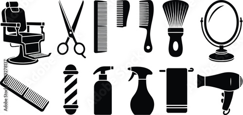  grooming icon, hairdresser, beauty salon, haircut vector, barber shop icon, vector graphic

