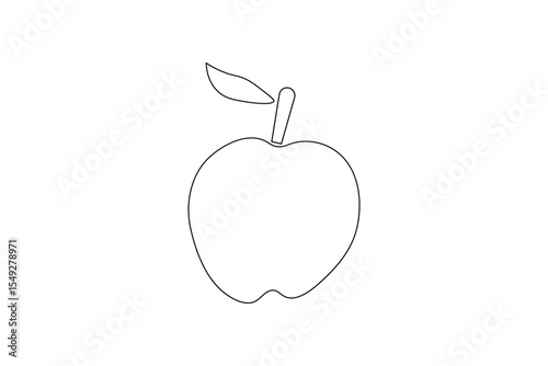 apple one line art and frui stock photos vectors and illustration design
