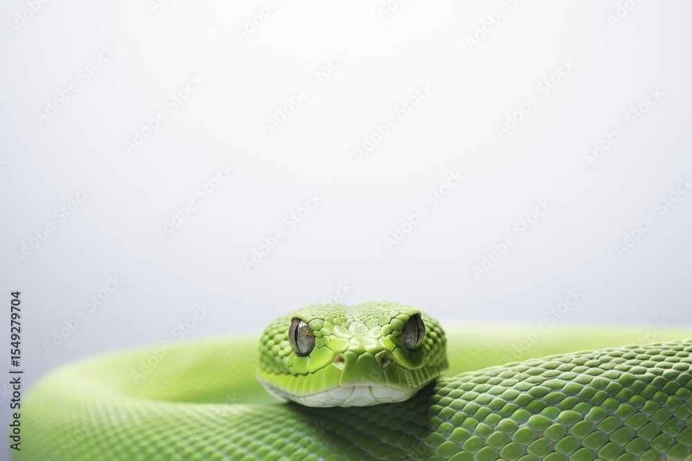 Obraz premium Snake reptile animal green.