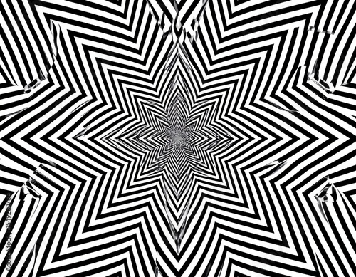 Abstract Black And White Optical Illusion Pattern