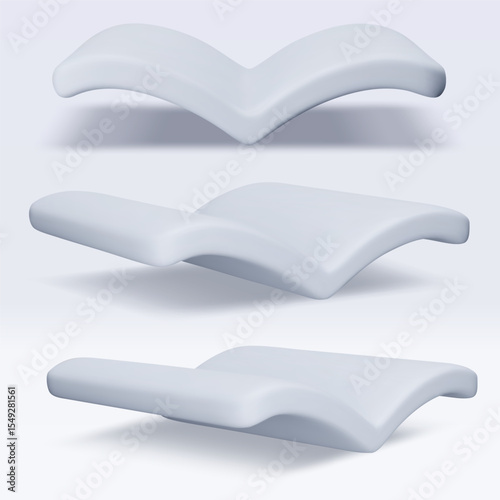 Set 3d icon, paper map, book, location. Travel, tourism, journey, adventure. Vector illustration isolated on white background for shop, flyer, banner, web, adv, sale, business presentation