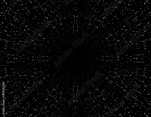 Abstract Black Background With Radiating White Dots