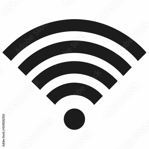 WiFi silhouette icon on white background