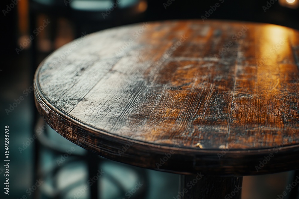 Obraz premium Closeup of aged wooden table top