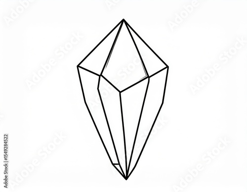 Simple Diamond Geometric Shape Illustration