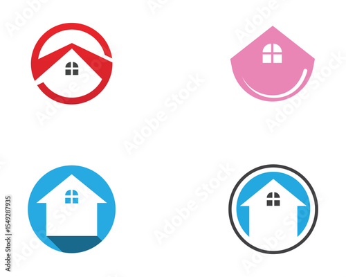 Real Estate , Property and Construction Logo design for business corporate sign . Vector Logo ..
