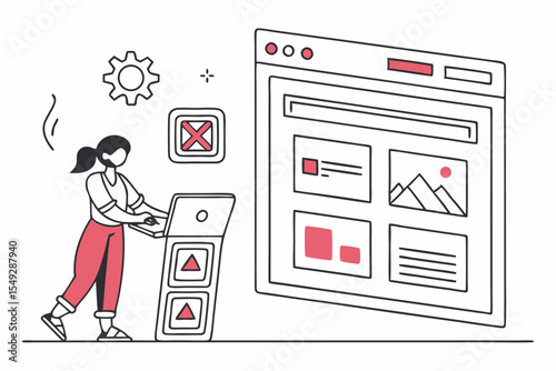 Elegant Minimalist Line Art Website Design